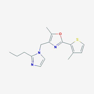 5-methyl-2-(3-methyl-2-thienyl)-4-[(2-propyl-1H-imidazol-1-yl)methyl]-1,3-oxazole