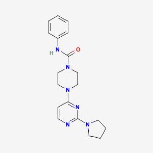 N-phenyl-4-[2-(1-pyrrolidinyl)-4-pyrimidinyl]-1-piperazinecarboxamide