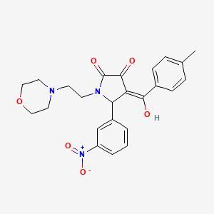 3-hydroxy-4-(4-methylbenzoyl)-1-[2-(4-morpholinyl)ethyl]-5-(3-nitrophenyl)-1,5-dihydro-2H-pyrrol-2-one