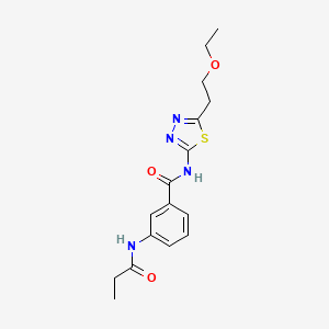 N-[5-(2-ETHOXYETHYL)-1,3,4-THIADIAZOL-2-YL]-3-PROPANAMIDOBENZAMIDE