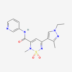 5-(1-ethyl-3-methyl-1H-pyrazol-4-yl)-2-methyl-N-3-pyridinyl-2H-1,2,6-thiadiazine-3-carboxamide 1,1-dioxide