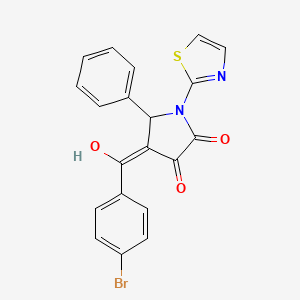 4-(4-BROMOBENZOYL)-3-HYDROXY-5-PHENYL-1-(1,3-THIAZOL-2-YL)-2,5-DIHYDRO-1H-PYRROL-2-ONE