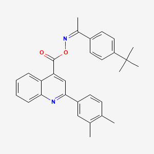 1-(4-tert-butylphenyl)ethanone O-{[2-(3,4-dimethylphenyl)-4-quinolinyl]carbonyl}oxime