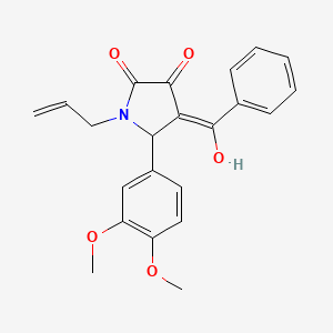 4-BENZOYL-5-(3,4-DIMETHOXYPHENYL)-3-HYDROXY-1-(PROP-2-EN-1-YL)-2,5-DIHYDRO-1H-PYRROL-2-ONE