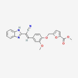 methyl 5-({4-[2-(1H-benzimidazol-2-yl)-2-cyanovinyl]-2-methoxyphenoxy}methyl)-2-furoate