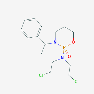 molecular formula C15H23Cl2N2O2P B052763 N,N-Bis(2-chloroethyl)-2-oxo-3-(1-phenylethyl)-1,3,2lambda5-oxazaphosphinan-2-amine CAS No. 904292-62-2