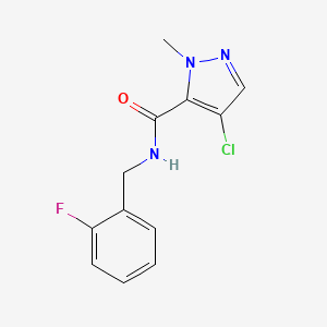 4-CHLORO-N-[(2-FLUOROPHENYL)METHYL]-1-METHYL-1H-PYRAZOLE-5-CARBOXAMIDE