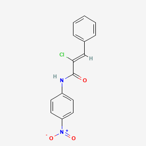 molecular formula C15H11ClN2O3 B5276341 (2Z)-2-chloro-N-(4-nitrophenyl)-3-phenylprop-2-enamide 