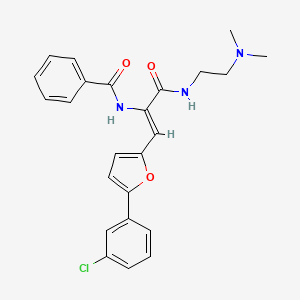 molecular formula C24H24ClN3O3 B5276367 N-[2-[5-(3-chlorophenyl)-2-furyl]-1-({[2-(dimethylamino)ethyl]amino}carbonyl)vinyl]benzamide 