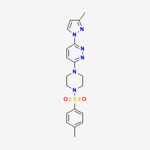 3-{4-[(4-methylphenyl)sulfonyl]-1-piperazinyl}-6-(3-methyl-1H-pyrazol-1-yl)pyridazine