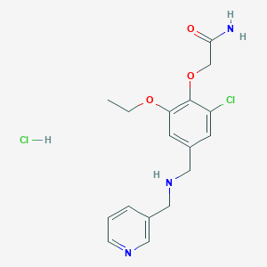 molecular formula C17H21Cl2N3O3 B5276395 2-(2-chloro-6-ethoxy-4-{[(3-pyridinylmethyl)amino]methyl}phenoxy)acetamide hydrochloride 