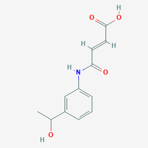 molecular formula C12H13NO4 B5276407 (E)-4-[3-(1-hydroxyethyl)anilino]-4-oxobut-2-enoic acid 