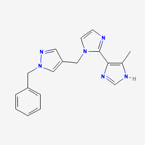 molecular formula C18H18N6 B5276410 1-[(1-benzyl-1H-pyrazol-4-yl)methyl]-5'-methyl-1H,3'H-2,4'-biimidazole 