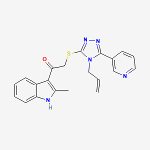 2-[(4-allyl-5-pyridin-3-yl-4H-1,2,4-triazol-3-yl)thio]-1-(2-methyl-1H-indol-3-yl)ethanone