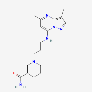 1-{3-[(2,3,5-trimethylpyrazolo[1,5-a]pyrimidin-7-yl)amino]propyl}-3-piperidinecarboxamide