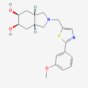 (3aR*,5R*,6S*,7aS*)-2-{[2-(3-methoxyphenyl)-1,3-thiazol-5-yl]methyl}octahydro-1H-isoindole-5,6-diol