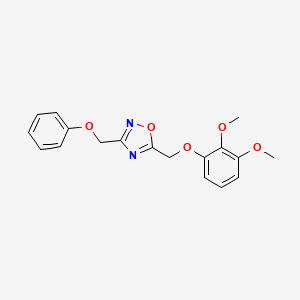 5-[(2,3-dimethoxyphenoxy)methyl]-3-(phenoxymethyl)-1,2,4-oxadiazole