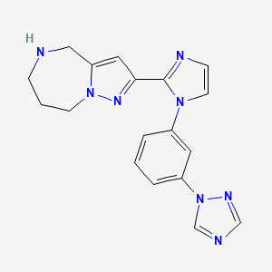 2-{1-[3-(1H-1,2,4-triazol-1-yl)phenyl]-1H-imidazol-2-yl}-5,6,7,8-tetrahydro-4H-pyrazolo[1,5-a][1,4]diazepine hydrochloride