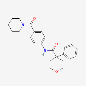 4-phenyl-N-[4-(1-piperidinylcarbonyl)phenyl]tetrahydro-2H-pyran-4-carboxamide