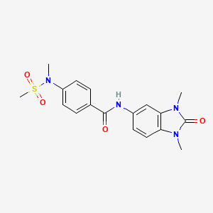 N-(1,3-dimethyl-2-oxo-2,3-dihydro-1H-benzimidazol-5-yl)-4-[methyl(methylsulfonyl)amino]benzamide