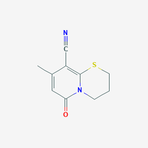 8-methyl-6-oxo-3,4-dihydro-2H,6H-pyrido[2,1-b][1,3]thiazine-9-carbonitrile