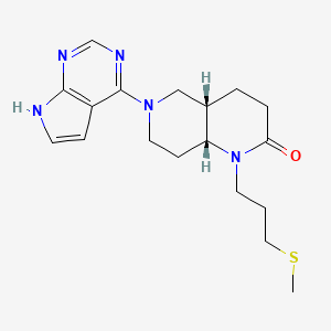 (4aS*,8aR*)-1-[3-(methylthio)propyl]-6-(7H-pyrrolo[2,3-d]pyrimidin-4-yl)octahydro-1,6-naphthyridin-2(1H)-one