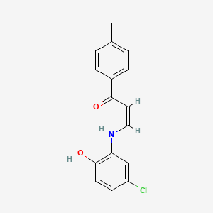 molecular formula C16H14ClNO2 B5276533 (Z)-3-(5-chloro-2-hydroxyanilino)-1-(4-methylphenyl)prop-2-en-1-one 