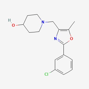 1-{[2-(3-chlorophenyl)-5-methyl-1,3-oxazol-4-yl]methyl}piperidin-4-ol