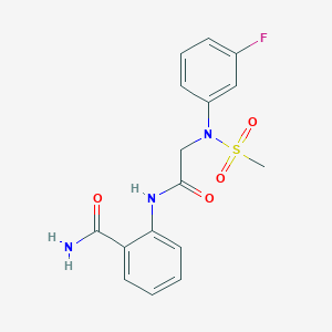 2-{[N-(3-fluorophenyl)-N-(methylsulfonyl)glycyl]amino}benzamide