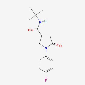 N-tert-butyl-1-(4-fluorophenyl)-5-oxopyrrolidine-3-carboxamide