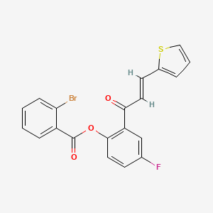 4-fluoro-2-[3-(2-thienyl)acryloyl]phenyl 2-bromobenzoate