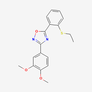 3-(3,4-dimethoxyphenyl)-5-[2-(ethylthio)phenyl]-1,2,4-oxadiazole