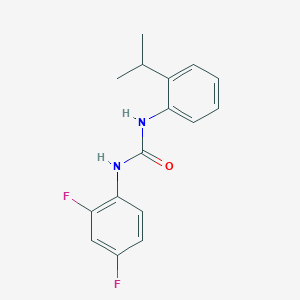 molecular formula C16H16F2N2O B5276571 N-(2,4-difluorophenyl)-N'-(2-isopropylphenyl)urea 