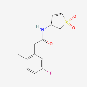 molecular formula C13H14FNO3S B5276585 N-(1,1-dioxido-2,3-dihydro-3-thienyl)-2-(5-fluoro-2-methylphenyl)acetamide 