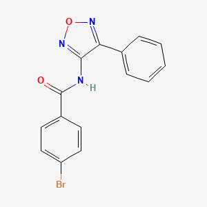 molecular formula C15H10BrN3O2 B5276616 4-bromo-N-(4-phenyl-1,2,5-oxadiazol-3-yl)benzamide 