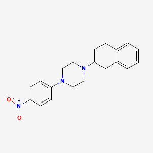 molecular formula C20H23N3O2 B5276630 1-(4-nitrophenyl)-4-(1,2,3,4-tetrahydro-2-naphthalenyl)piperazine 