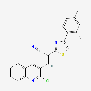 (2E)-3-(2-Chloroquinolin-3-YL)-2-[4-(2,4-dimethylphenyl)-1,3-thiazol-2-YL]prop-2-enenitrile