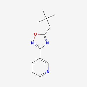 5-(2,2-Dimethylpropyl)-3-pyridin-3-yl-1,2,4-oxadiazole