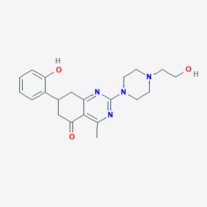 2-[4-(2-HYDROXYETHYL)PIPERAZIN-1-YL]-7-(2-HYDROXYPHENYL)-4-METHYL-5,6,7,8-TETRAHYDROQUINAZOLIN-5-ONE