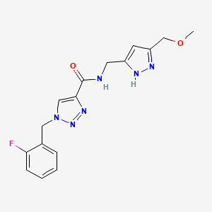 1-(2-fluorobenzyl)-N-{[5-(methoxymethyl)-1H-pyrazol-3-yl]methyl}-1H-1,2,3-triazole-4-carboxamide