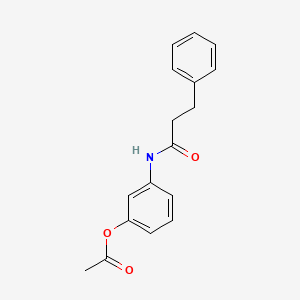 3-[(3-phenylpropanoyl)amino]phenyl acetate