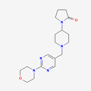 1-{1-[(2-morpholin-4-ylpyrimidin-5-yl)methyl]piperidin-4-yl}pyrrolidin-2-one