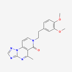 molecular formula C19H19N5O3 B5276700 7-[2-(3,4-dimethoxyphenyl)ethyl]-5-methylpyrido[3,4-e][1,2,4]triazolo[1,5-a]pyrimidin-6(7H)-one 