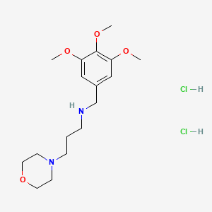 molecular formula C17H30Cl2N2O4 B5276732 3-morpholin-4-yl-N-[(3,4,5-trimethoxyphenyl)methyl]propan-1-amine;dihydrochloride 