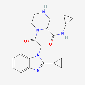 N-cyclopropyl-1-[(2-cyclopropyl-1H-benzimidazol-1-yl)acetyl]-2-piperazinecarboxamide