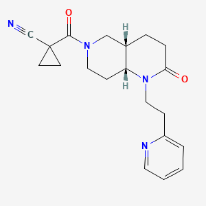 1-{[(4aS*,8aR*)-2-oxo-1-(2-pyridin-2-ylethyl)octahydro-1,6-naphthyridin-6(2H)-yl]carbonyl}cyclopropanecarbonitrile