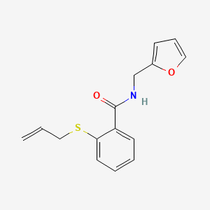 molecular formula C15H15NO2S B5276773 2-(allylthio)-N-(2-furylmethyl)benzamide 