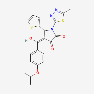 3-hydroxy-4-(4-isopropoxybenzoyl)-1-(5-methyl-1,3,4-thiadiazol-2-yl)-5-(2-thienyl)-1,5-dihydro-2H-pyrrol-2-one