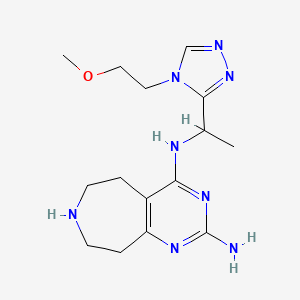 N~4~-{1-[4-(2-methoxyethyl)-4H-1,2,4-triazol-3-yl]ethyl}-6,7,8,9-tetrahydro-5H-pyrimido[4,5-d]azepine-2,4-diamine dihydrochloride