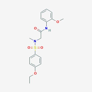 molecular formula C18H22N2O5S B5276857 N~2~-[(4-ethoxyphenyl)sulfonyl]-N~1~-(2-methoxyphenyl)-N~2~-methylglycinamide 